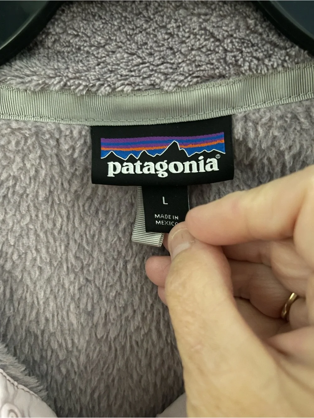 Patagonia Lavender Teddy Fleece Snap Pullover Jacket